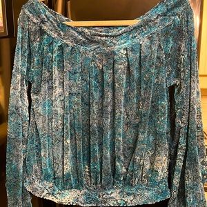 EUC FREE PEOPLE SMALL GREEN VELVET